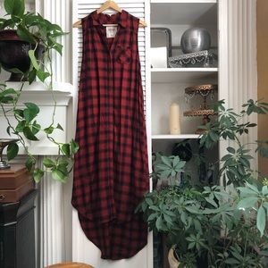 Plaid Floor Length Dress